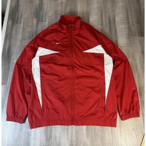 Vintage Team Nike Zip Up Jacket Windbreaker Light Dri Fit Storm Red Men’s Medium